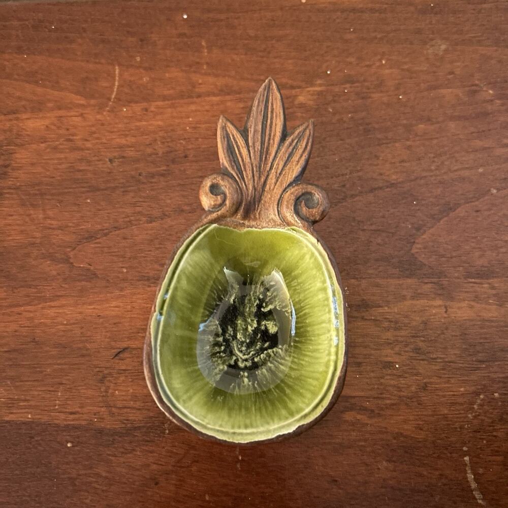 Vtg Treasure Craft Hawaii Pineapple Jewelery Trinket Dish Ashtray 1962 No. 40